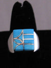 Zuni Made Turquoise Square Top Ring