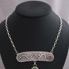 Native American Style Hopi and Navajo Made Sterling Silver Tufa Cast Necklace