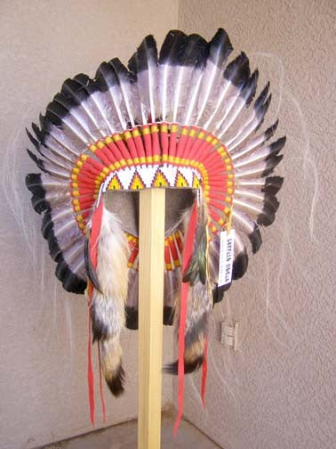 Native American Antiqued Warbonnet