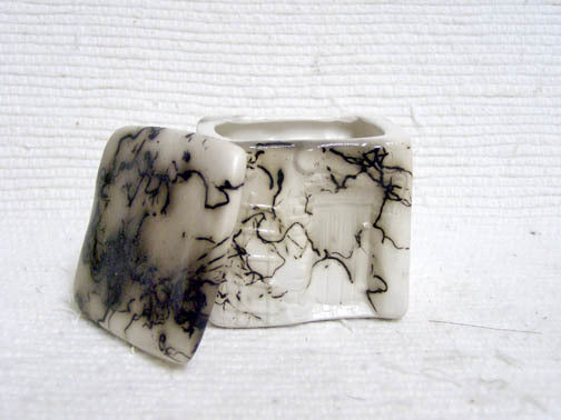 Native American Style Ceramic Small Pueblo House Jewelry Box
