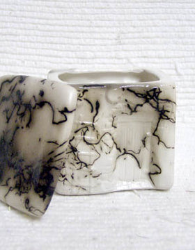 Native American Style Ceramic Small Pueblo House Jewelry Box