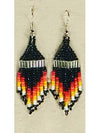 Fire Beaded Earrings