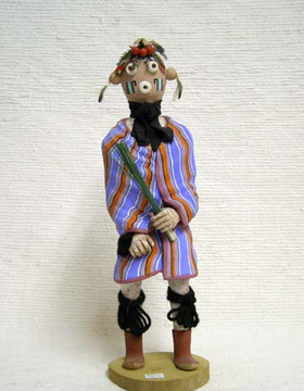 Antique Hopi Carved Mudhead Katsina Doll by Arthur Holmes Sr.