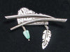 Native American Style Sterling Silver Pin with Turquoise by Jolene A. Eustace