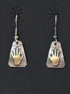 Navajo Made Sterling Silver Earrings with Handprint