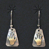 Navajo Made Sterling Silver Earrings with Handprint