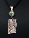 Laguna Made Sterling Silver and Turquoise Pendant by Mark Stevens