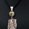 Laguna Made Sterling Silver and Turquoise Pendant by Mark Stevens