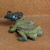 Zuni Carved Green Horned Toad Fetish by Karen Zunie