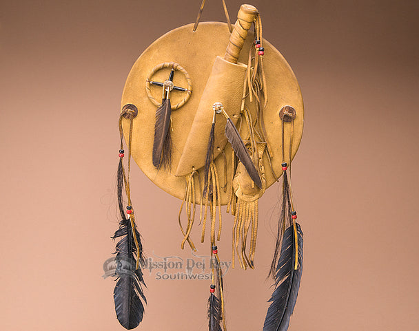 値下げ！ビンテージNAVAJO INDIAN MANDELLA SHIELD Native American Mandalla Shield -Wool - Mission Del Rey