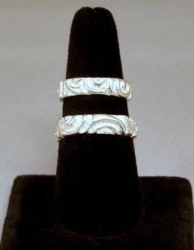 Apache Made Custom Sterling Cast Wedding Bands