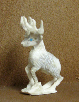 Zuni Carved Elk Antler Fetish by G. Lahelion