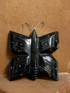 Zuni Carved Black Butterfly Fetish by Travis Panteah