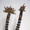 Hopi Carved Shalako Taka and Shalako Mana Katsina Sculpture