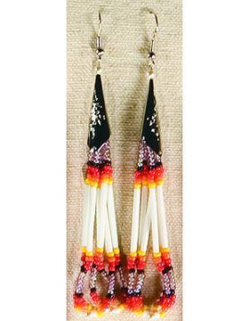 Fire Loop Beaded Indian Earrings