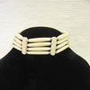 4-Row Native American Style Plain White Choker