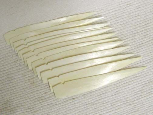 Bone Spear Tips in Packs of 12