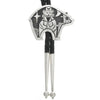 Silver Corn Mana Kachina Bolo Tie on Sterling Bear Silhouette