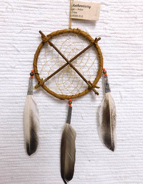 4" Dreamcatcher with Crossed Arrows
