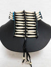 Native American Miniature Breastplate in White and Turquoise