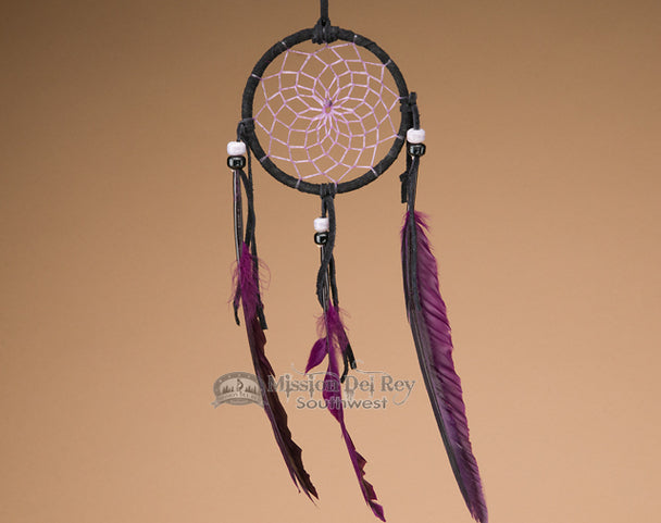 3" Native American Navajo Dream Catcher -Purple