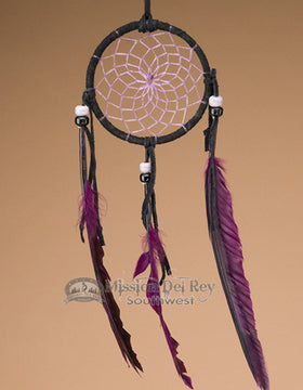 3" Native American Navajo Dream Catcher -Purple