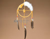 6" Native American Navajo Medicine Wheel -Deer Skin
