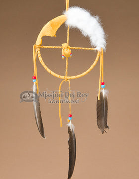 6" Native American Navajo Medicine Wheel -Deer Skin