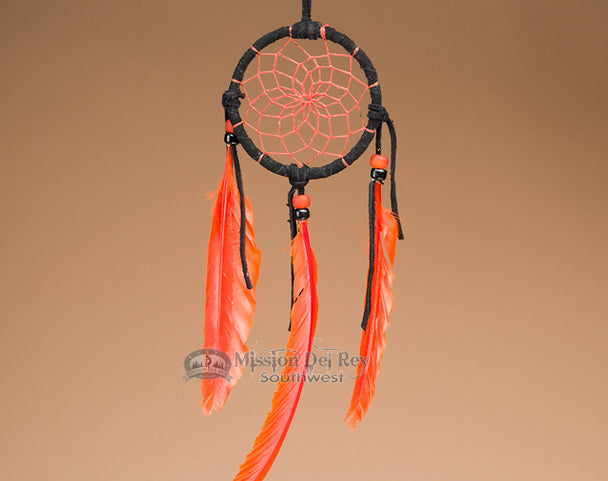 3" Navajo Indian Dreamcatcher - Orange