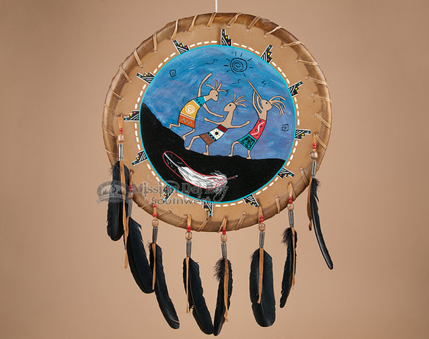 20" Navajo Native American Rawhide War Shield