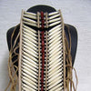 Small Ivory Native American Breastplate with Red Stones